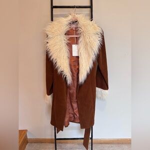 Show Me Your Mumu Faux Fur Penny Lane Coat XS